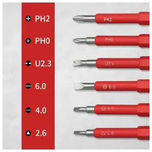 Juego Destornilladores Eléctricos Aislados 5 Piezas 1000V Intercambiables M0457 miniatura 2