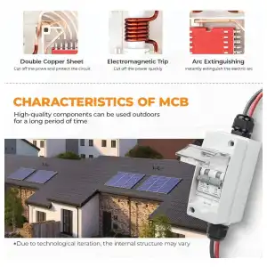 HCOVTXR Switch Desconexión Panel Solar 1000V 30A DC IP65 Outdoor M0668 miniatura 3