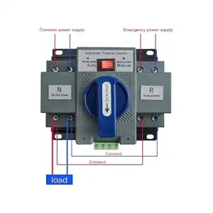 Interruptor de trasferencia automática de doble potencia. 63A 110V M0402 miniatura 5