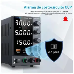 Fuente Laboratorio WANPTEK DPS305U 30V 5A USB Tipo C OCP - M1005 miniatura 2