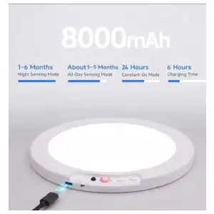 Lámpara Techo Inalámbrica Recargable Magnética Sensor + Control Remoto 3 Colores - M1069 miniatura 1