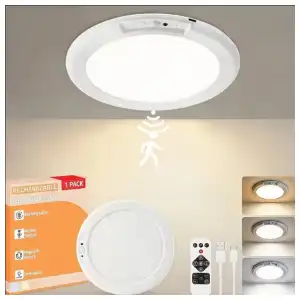 Lámpara Techo Inalámbrica Recargable Magnética Sensor + Control Remoto 3 Colores - M1069 miniatura 4