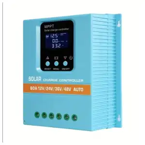 Controlador Solar MPPT 60A LCD Dual USB 12/24/36/48V Plomo/Litio 7 Modos - M1068 miniatura 2