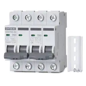 Breaker Transferencia Manual Chtaixi 50A 120V/240V AC Dual 2-Polos Riel DIN - M1030 miniatura 1