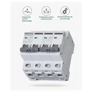 Breaker Transferencia Manual Chtaixi 50A 120V/240V AC Dual 2-Polos Riel DIN - M1030 miniatura 3