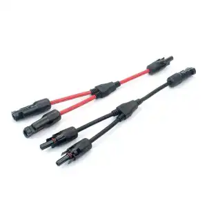 Kit Conectores MC4 Solares Tipo Y 4 Cables + 2 Llaves Montaje M0990 miniatura 1