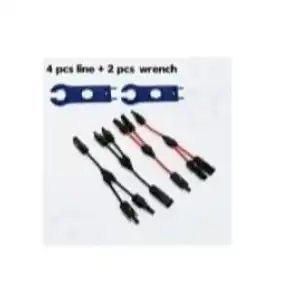 Kit Conectores MC4 Solares Tipo Y 4 Cables + 2 Llaves Montaje M0990 miniatura 4