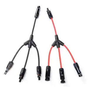 Kit Conectores MC4 Solares Tipo Y 4 Cables + 2 Llaves Montaje M0990 miniatura 5