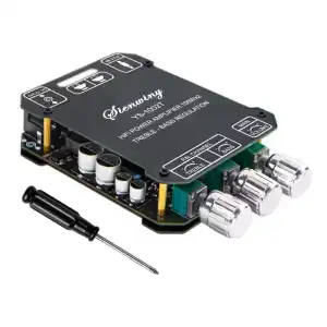 Placa amplificadora Bluetooth ZK-1002T 2x100W con control de graves y agudos M0991 miniatura 1