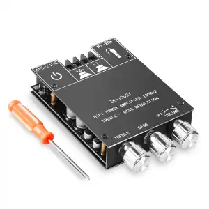 Placa amplificadora Bluetooth ZK-1002T 2x100W con control de graves y agudos M0991 miniatura 2