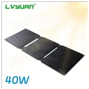 Panel Solar Portátil LVYUAN 40W con USB Dual QC 3.0 y Hub Desmontable M1073 miniatura 1