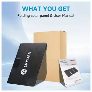 Panel Solar Portátil LVYUAN 40W con USB Dual QC 3.0 y Hub Desmontable M1073 miniatura 2