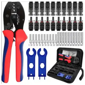 Kit Conectores Solar UMLIFE MC4 con Crimpeadora + 10 Pares Macho Hembra + Llave M1061 miniatura 1