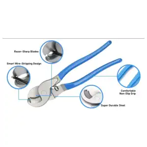 Kit Crimpeadora Batería AWG 8-1/0 Heavy Duty 60 Terminales + Termo + Guantes M1065 miniatura 3