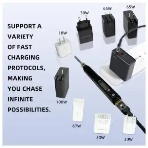 Kit cautin soldador SEQURE S99 150W OLED USB-C  PD/QC/PPS + 4 puntas  E1028 miniatura 3