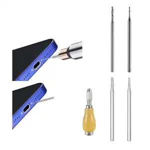 Kit extractor tornillos dañados celular 2 brocas tungsteno  0.093in DIY . E1037 miniatura 1