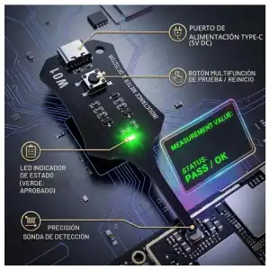 Probador de inductancia W01 XAGMODSHN. Luz verde tipo C 1 boton PCB . E1045 miniatura 4