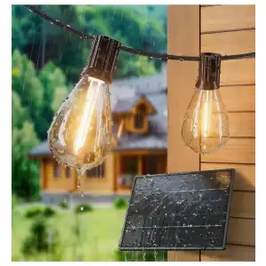 Tiras luces solares exterior 30m (100 pies)36 bombillas led USB remoto -E1048 miniatura 4