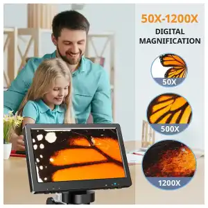 RIEVBCAU microscopio 1200x Magnification HD USB Professional M0677 miniatura 4