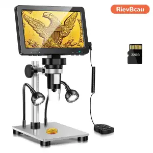 RIEVBCAU microscopio 1200x Magnification HD USB Professional M0677 miniatura 1