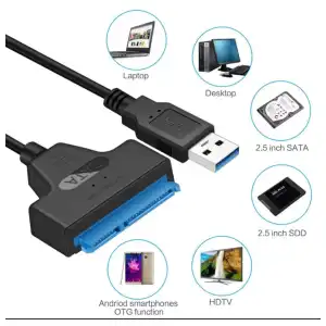 Adaptador USB 3,0 2,0 SATA hasta 6 Gbps, disco duro externo HDD SSD M0294 miniatura 5