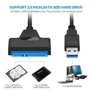 Adaptador USB 3,0 2,0 SATA hasta 6 Gbps, disco duro externo HDD SSD M0294 miniatura 4