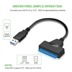 Adaptador USB 3,0 2,0 SATA hasta 6 Gbps, disco duro externo HDD SSD M0294 miniatura 2