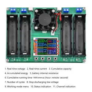 Tester Módulo probador de capacidad de batería tipo C, 2/4 puertos, 18650 MAh, MWh, pantalla Digital, medición de batería de litio, Detector de potencia   M0475 miniatura 2