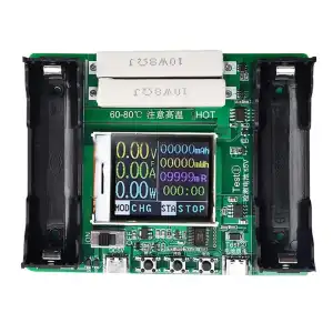 Tester Módulo probador de capacidad de batería tipo C, 2 puertos, 18650 MAh, MWh, pantalla Digital, medición de batería de litio, Detector de potencia  M0694 miniatura 1
