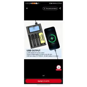 Cargador tester bateria Litio LiitoKala lii-m4 M0217 miniatura 4