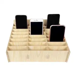 ORGANIZADOR DE CELULARES TIPO MADERA M0295 miniatura 2