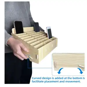 ORGANIZADOR DE CELULARES TIPO MADERA M0295 miniatura 6