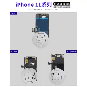 Kit Mechanic-plantilla de acero UFO, protección de pantalla LCD para iPhone 11, 12, 12mini, 12Pro max, 13. Stencil M0490 miniatura 6