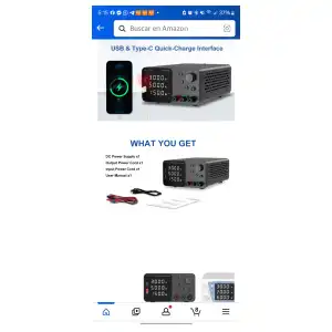 Fuente Wanptek 30v 10 A TPS3010 miniatura 5