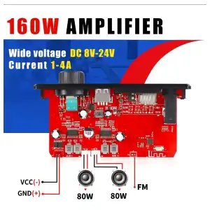 MP3 BLUETOOH 160w 12v  AMPLIFICADOR M0387 miniatura 3