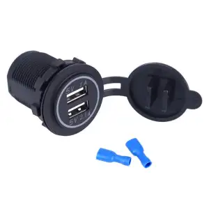 Módulo Cargador, carga rápida USB Motos y Carros AZUL🔵 M0144 miniatura 1