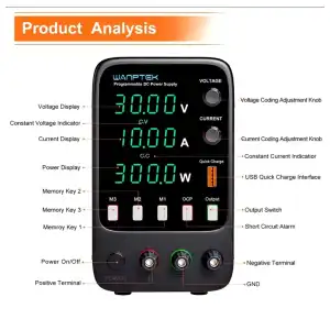 Fuente de alimentación de CC  APS3010H 30V 10A M0260 miniatura 5