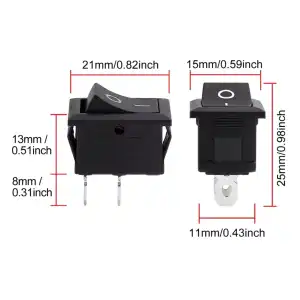 Interruptor basculante  pqt 15 piezas. M0103 miniatura 2