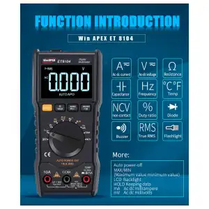 Multimetro WINAPEX ET8104  M0314 miniatura 2