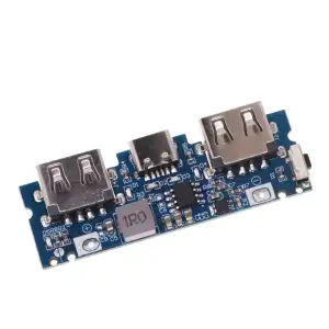 Placa de cargador de batería. Micro/tipo-c USB 5V 2.4A Dual USB 18650 Boost M0756 miniatura 1