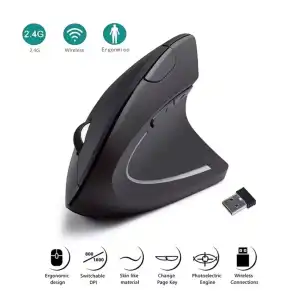 MOUSE vertical ergonómico 2,4 GHz inalámbrico ratón óptico M0391 miniatura 1