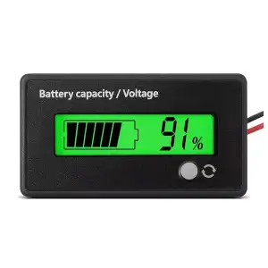 Voltimetro moto  Medidor de voltaje  indicadores de batería, DC 12V, 24V, 36V, 48V, 72V miniatura 1