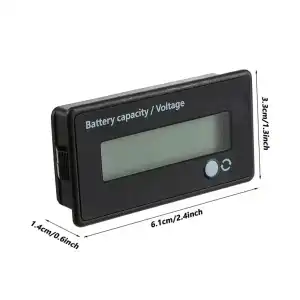 Voltimetro moto  Medidor de voltaje  indicadores de batería, DC 12V, 24V, 36V, 48V, 72V miniatura 2