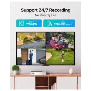 ZOSI Camaras de seguridad  8 canales 1080P con disco duro de 1 TB M0318 miniatura 4