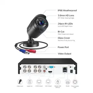 ZOSI Camaras de seguridad  8 canales 1080P con disco duro de 1 TB M0318 miniatura 7
