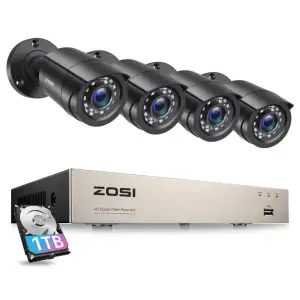 ZOSI Camaras de seguridad  8 canales 1080P con disco duro de 1 TB M0318 miniatura 1