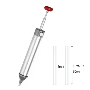 Ventosa de soldadura sin obstrucciones, bomba, desoldador , chupa estaño metalico miniatura 1