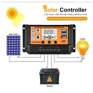 Controlador de carga Solar  PWM, 100 A PW M0786 miniatura 3