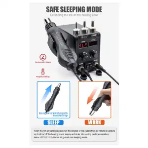 Estación de soldadura JCD 8586D 2 en 1 caliente de 750W M0395 miniatura 5