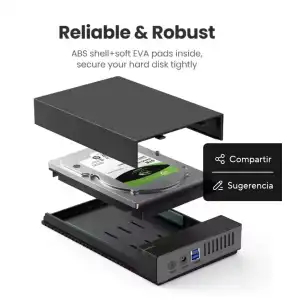 Caja HDD/SSD 2.5-3.5 Carcasa Externa USB 3.0 SATA Hasta 10TB M0792 miniatura 2